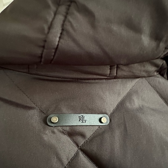 LAUREN RALPH LAUREN Diamond Quilted Black Down Hooded Removeable Faux Fur SMALL - Picture 12 of 15